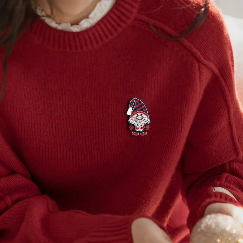 灵心造印度丝手工刺绣别针衣服装饰高档精致圣诞节树圣诞老人胸针,淘宝优惠券,粉丝福利购,淘宝优惠卷