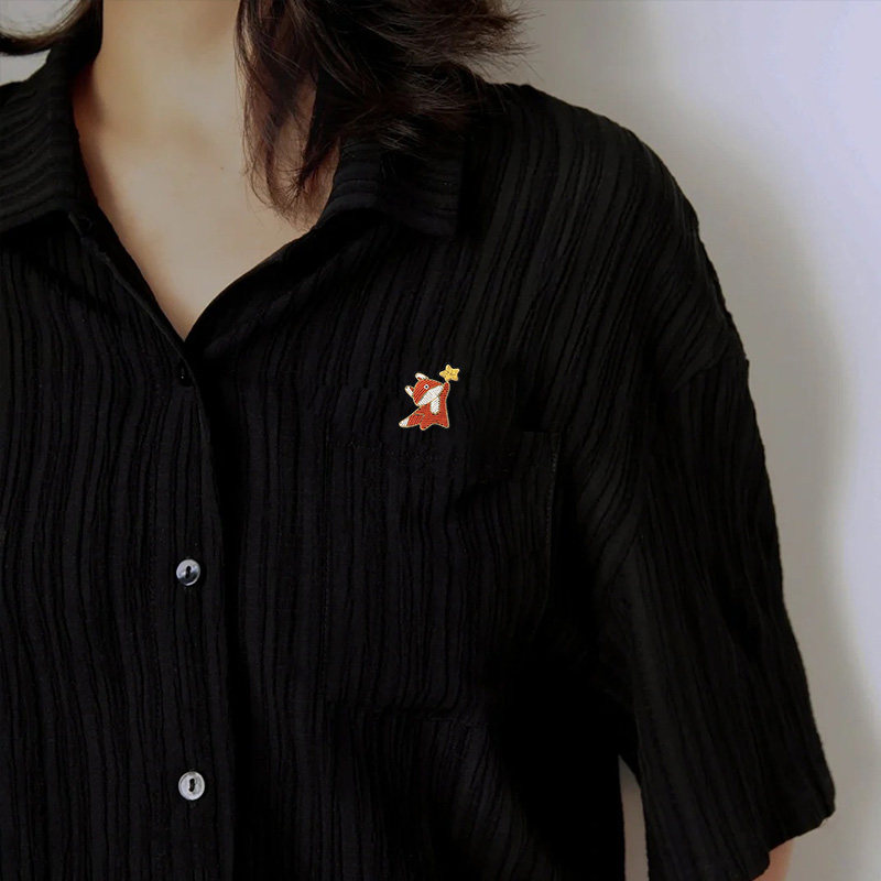 手工刺绣狐狸胸针高档精致衣服别针配饰品卡通可爱设计感小众徽章,淘宝优惠券,粉丝福利购,淘宝优惠卷