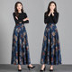 New Autumn and Winter A-line Long Skirt Retro Printed Skirt