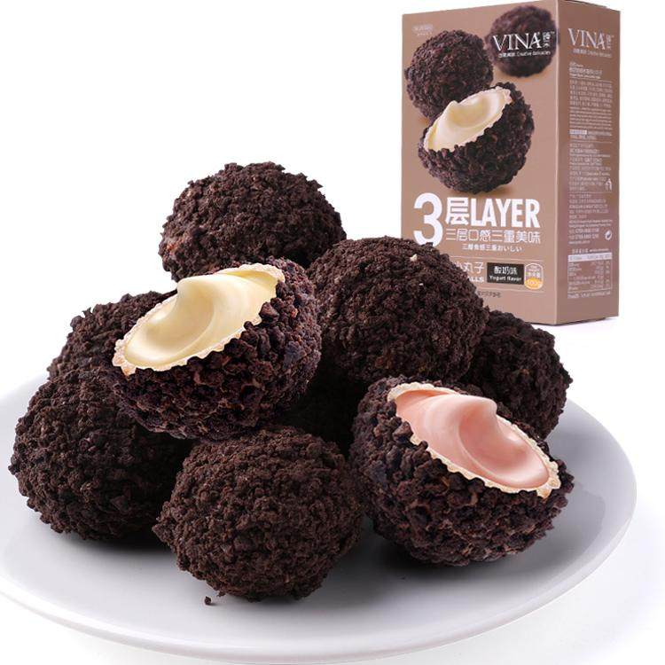 【48元任选8件】法丽兹爆浆熔岩小丸子100g草莓味休闲零食下午茶,淘宝优惠券,粉丝福利购,淘宝优惠卷