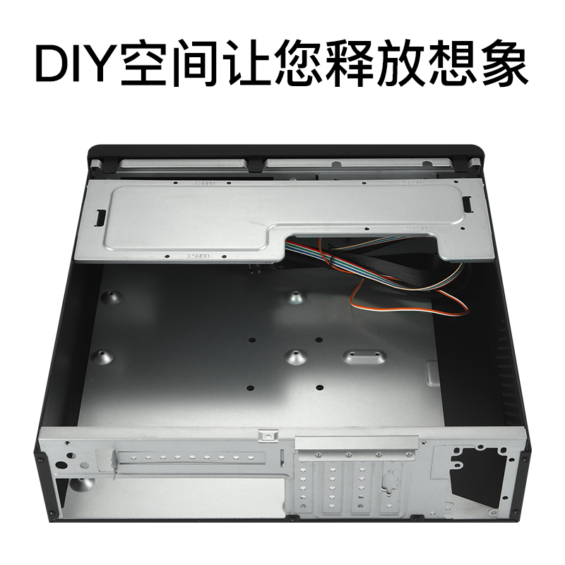 SKTC 小叶子UX01卧式MATX/ITX主板小1u电源半高显卡光驱 HTPC机箱 - 图2