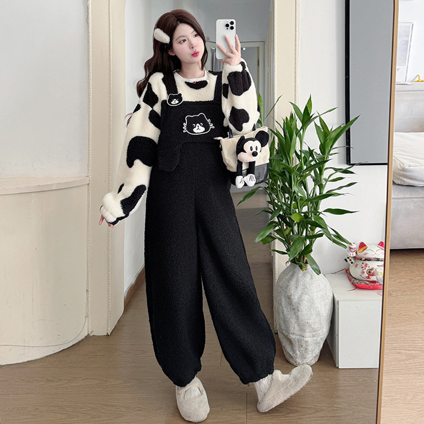 孕妇背带裤套装冬季新款孕妇装冬装加厚保暖加绒外穿休闲吊带裤子,淘宝优惠券,粉丝福利购,淘宝优惠卷