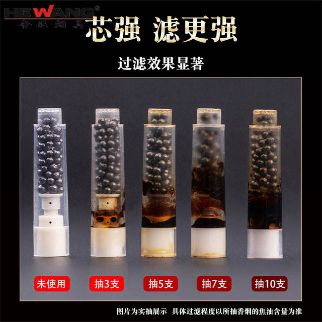 Thick, medium and fine three-purpose cigarette holder HeWang/HeWang smoking set