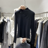 Дизайнерское бархатное приятное телу зимнее термобелье, тренд сезона, высокий воротник, увеличенная толщина, в обтяжку, по фигуре