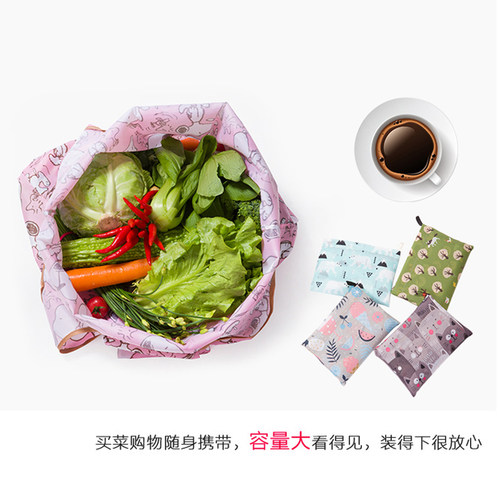 可折叠便携超市购物袋手提袋大容量妈咪包买菜包环保袋可定制印字 - 图2