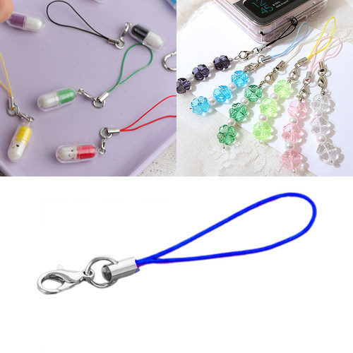 单圈龙虾扣彩色手机绳小挂件绳DIY饰品手工配件材料吊绳 - 图2