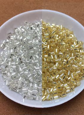 2*3mm管珠装辅料米珠亮片管珠 300根左右diy手工米珠材料包