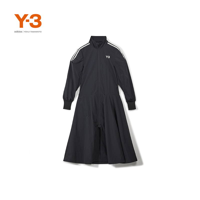 Y-3/Y3山本耀司夏季新款连衣裙女圆领长袖立领运动休闲裙子IL2066