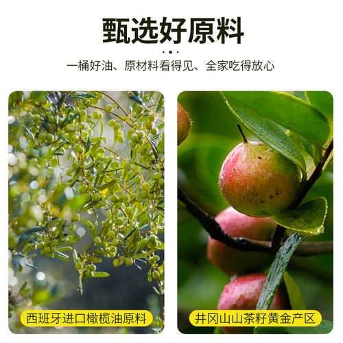 一江秋山茶油橄榄油食用油5l植物油调和食用油桶装5升 - 图1