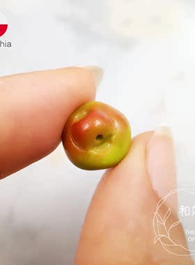 捷克进口苹果柿子水果diy串珠