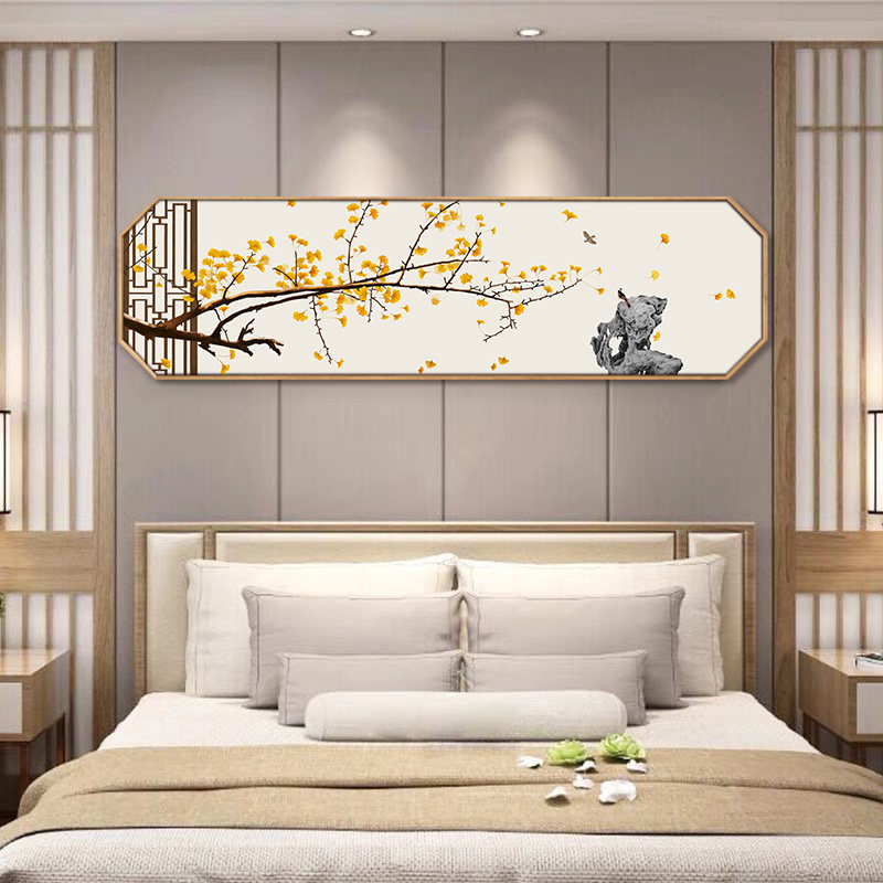 卧室床头装饰画新中式老人房间挂画主卧客厅沙发背景墙壁画高级感,淘宝优惠券,粉丝福利购,淘宝优惠卷