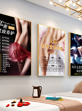 私密海报美容院装饰画妇科广告图