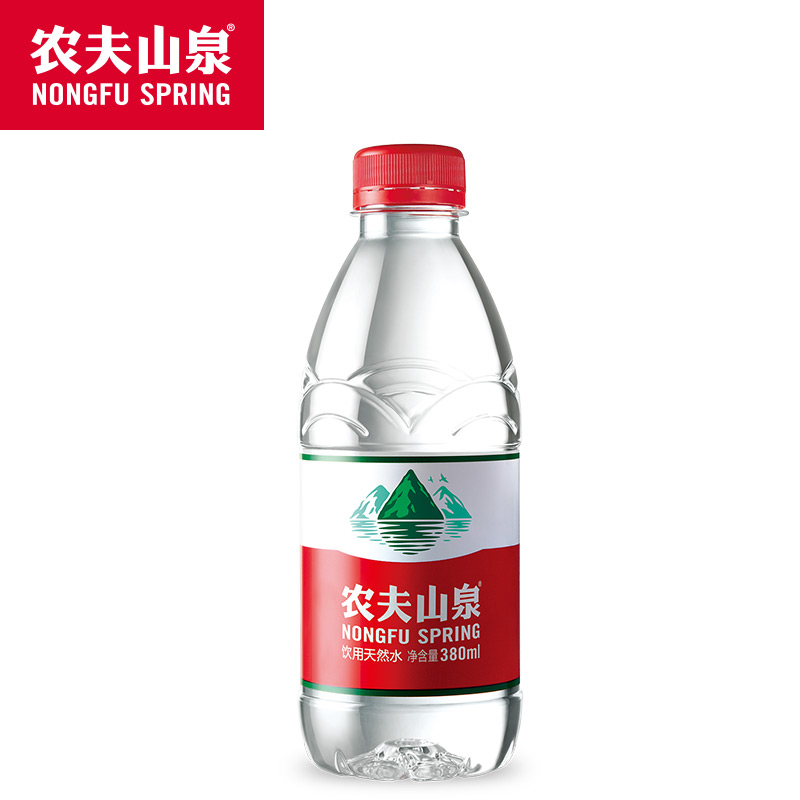 【农夫山泉官方旗舰店】农夫山泉饮用水天然水红盖水380ml*24整箱 - 图1