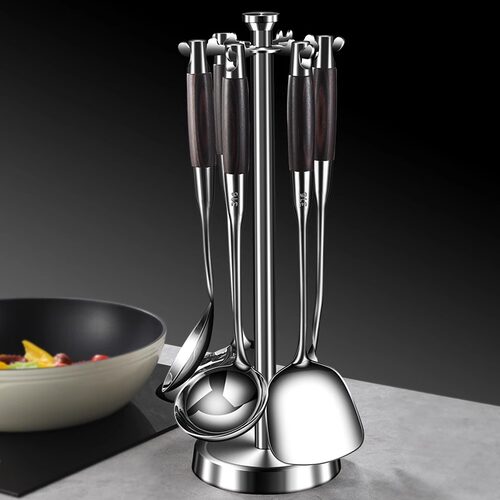 高端德式耐高温316不锈钢长柄锅铲炒菜铲子汤勺漏勺家用厨具套装 - 图0