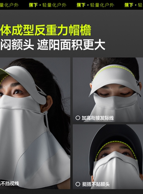 蕉下MP356₂₅护颈脸基尼面颈一体黑胶全防护防紫外线防暴晒面罩
