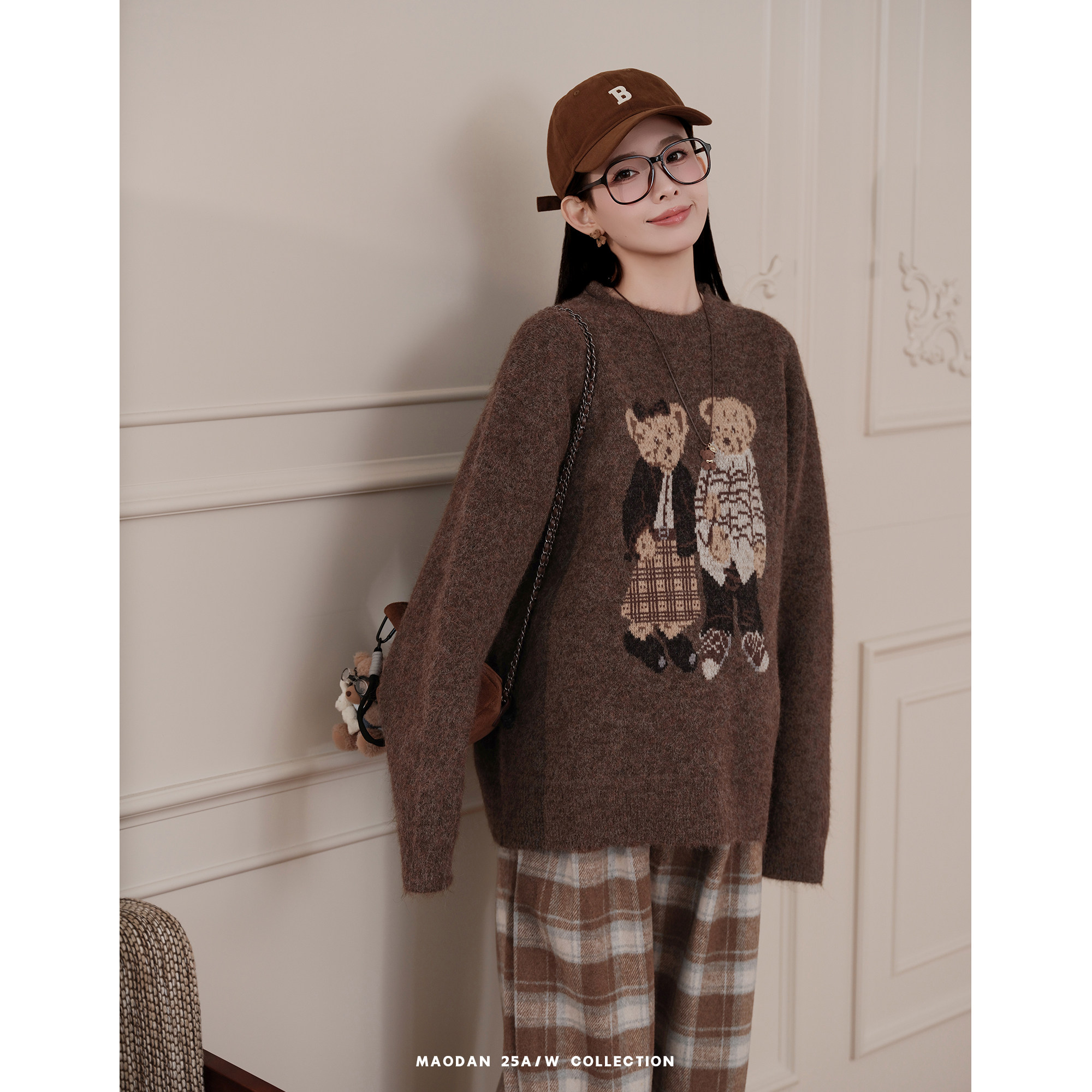 猫单【小熊曲奇】【羊毛】娜娜的孕期穿搭孕妇装秋冬阔腿裤两件套,淘宝优惠券,粉丝福利购,淘宝优惠卷