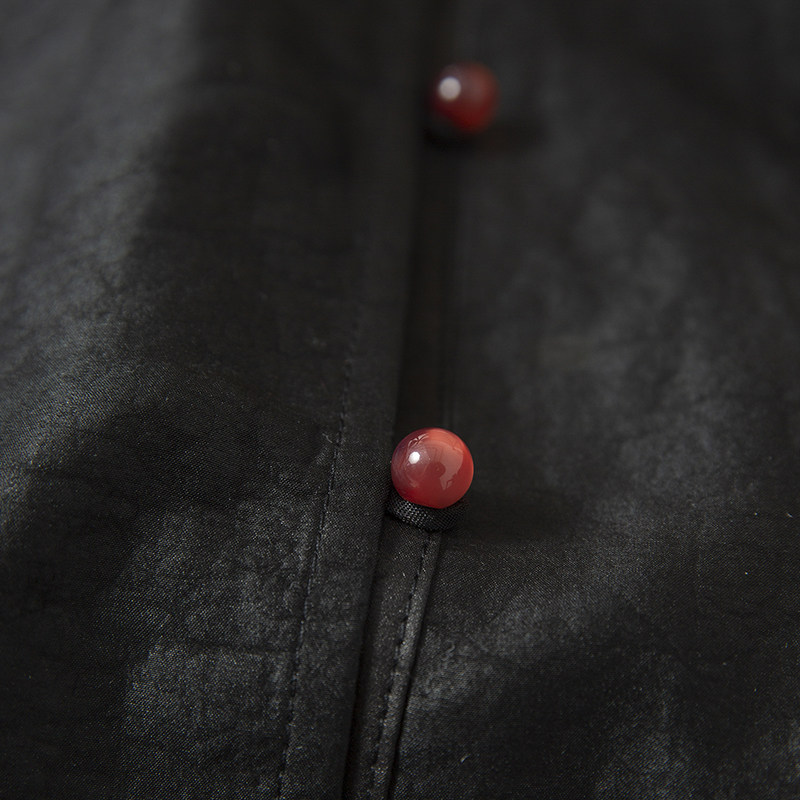 现货 真丝香云纱短袖衬衫女100%桑蚕丝木耳袖圆领上衣夏,淘宝优惠券,粉丝福利购,淘宝优惠卷