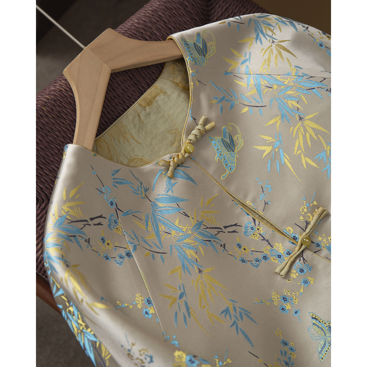 丝艺 双面穿 国风宋锦真丝外套女新中式桑蚕丝宽松盘扣开衫春秋,淘宝优惠券,粉丝福利购,淘宝优惠卷