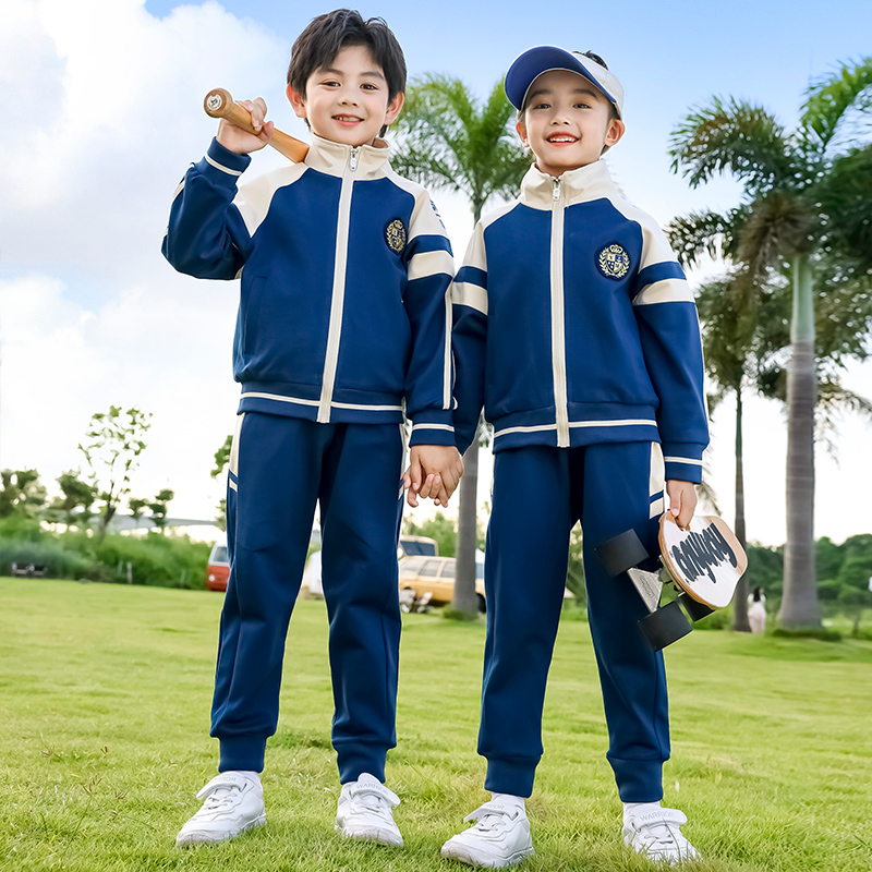 幼儿园园服秋冬小学生校服英伦风儿童运动班服棒球服三件套夏季裙