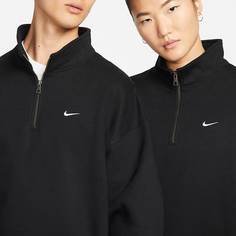 Nike耐克男装Solo Swoosh立领加绒半拉链卫衣套头衫DQ5210-010