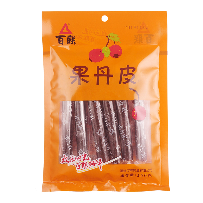 福建百联老式果丹皮山楂卷小包装120g*3包蜜饯软糯适中怀旧零食品