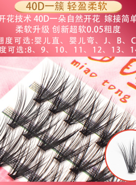 40D0.05粗度朵毛浓密柔软假睫毛