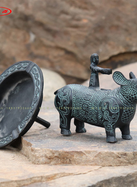 趣味烟灰缸复古摆件影视道具