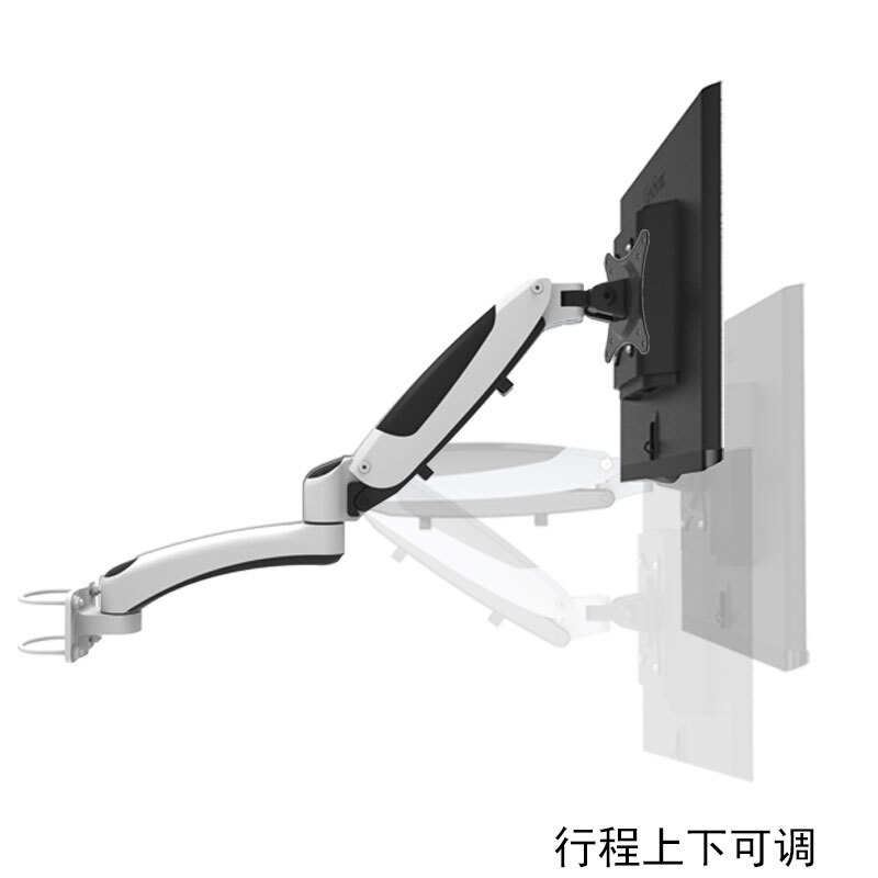 长臂猿电脑显示器支架桌面电脑屏幕挂架伸缩旋转可夹立柱GM112B-图1