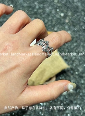 925银戒指 JIUJIU【复古做旧罗曼戒】手工气质轻奢时尚百搭1206