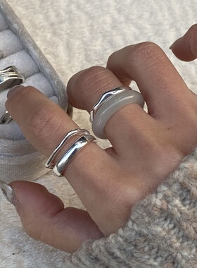 925银戒指 【超酷方形】高级气质简约百搭设计感戒指0314