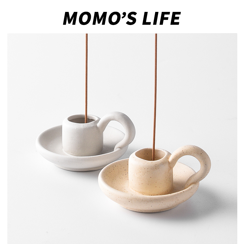 创意迷你陶瓷香薰炉禅意小摆件家居茶室茶桌面家用线香炉香插香座 - 图2