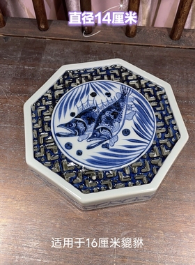 手工手绘陶瓷摆件招财貔貅香炉摆件麒麟描金手工陶瓷送香炉开业办