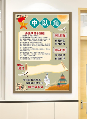 定制国风中队角小学教室布置墙贴