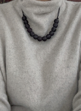 木质毛衫羊毛衫项链秋冬毛衣链