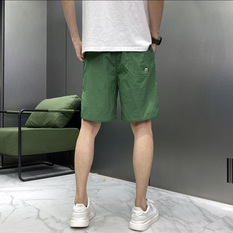 夏季新款男士速干短裤潮牌直筒休闲冰丝运动五分裤时尚百搭沙滩裤,淘宝优惠券,粉丝福利购,淘宝优惠卷