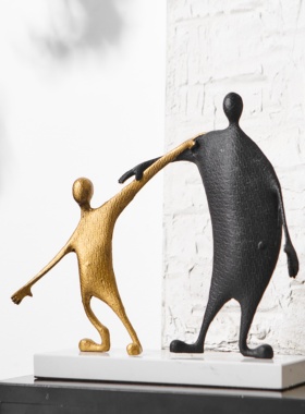 父与子抽象人物高级感装饰工艺品