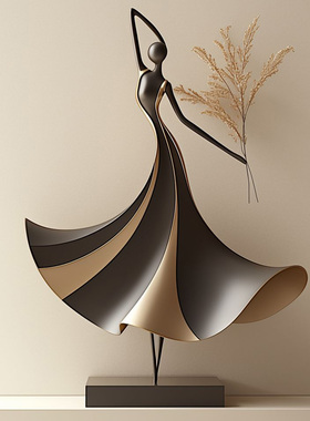 舞者复古人物装饰摆件