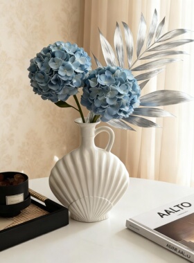 法式优雅贝壳造型花瓶摆件