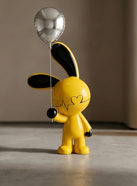 可爱卡通黄兔桌面摆件