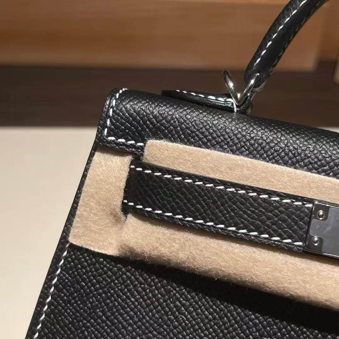 epsom皮普皮迷你mini凯莉二代女士单肩斜挎小包手工女包黑色拼色,淘宝优惠券,粉丝福利购,淘宝优惠卷