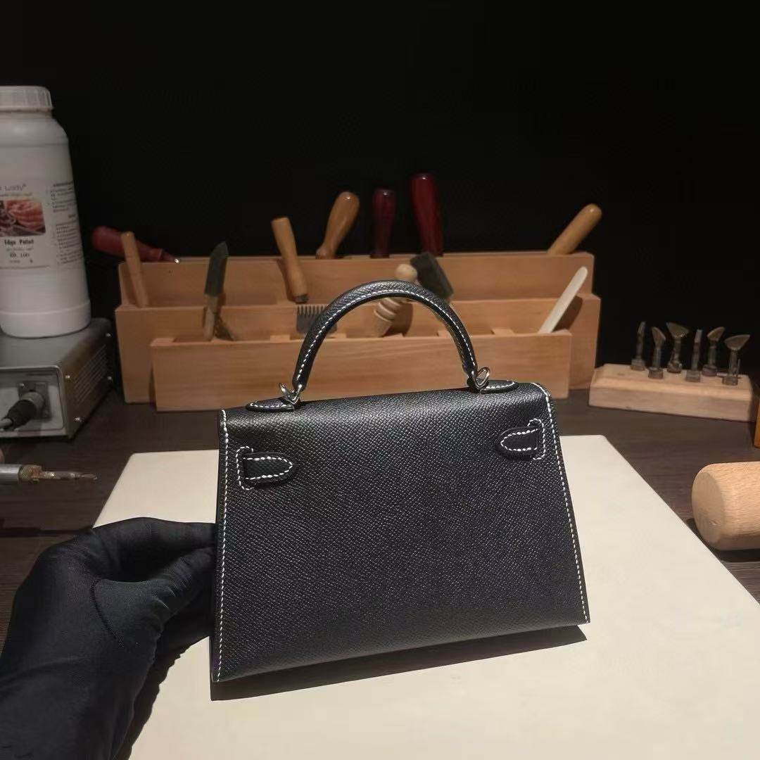 epsom皮普皮迷你mini凯莉二代女士单肩斜挎小包手工女包黑色拼色,淘宝优惠券,粉丝福利购,淘宝优惠卷