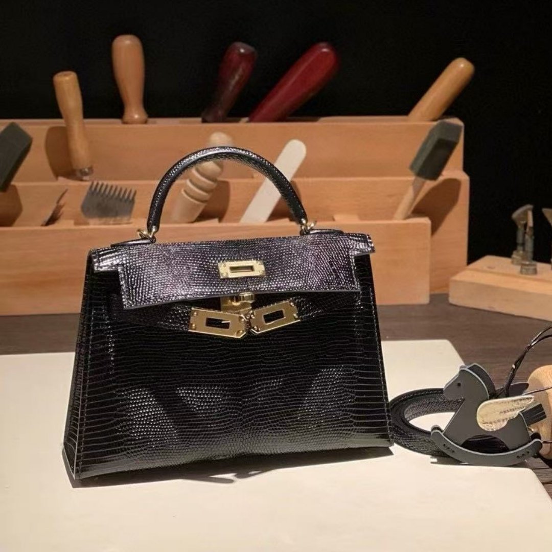 进口蜥蜴皮女包黑色银扣迷你mini凯莉二代女士单肩斜挎小包手工包,淘宝优惠券,粉丝福利购,淘宝优惠卷