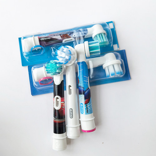 原装德国博朗OralB欧乐B比儿童电动牙刷头软毛替换D100K 3710 D12 - 图3