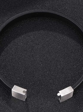 皮绳手链不锈钢皮质皮革编织手镯真皮手链简约手环男士牛皮首饰