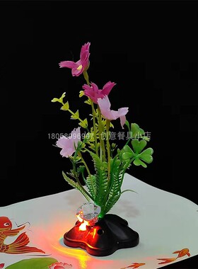 酒店盘饰摆盘装饰点缀假花刺身菜品围边意境拼盘料理喜宴仿真花草