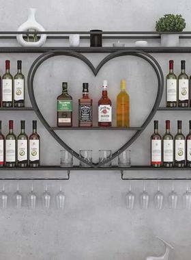 网红酒架壁挂红酒架子家用白酒墙上美容院展示架葡萄酒置物架