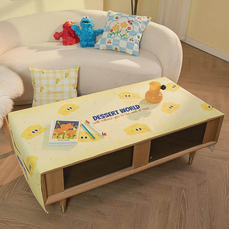 风客厅茶几布防水防烫盖布盖巾ins网红卡其色餐桌布台布,淘宝优惠券,粉丝福利购,淘宝优惠卷