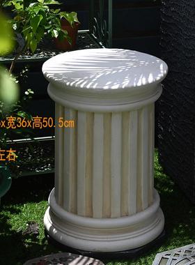 a524欧式复古罗马柱大摆件落地花园庭院装饰花盆底座婚庆路引拍照