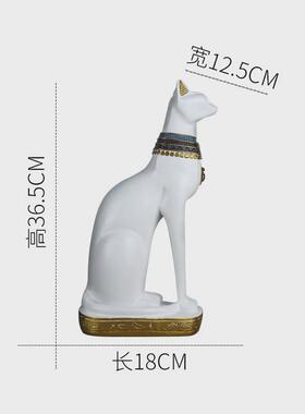 埃及猫咪卧室神创意小摆件家居装饰品客厅酒柜玄关猫房间个性摆设