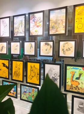 学校美术作品画展裱8开4开a4画框 卡纸相框彩色卡纸定货批发画框
